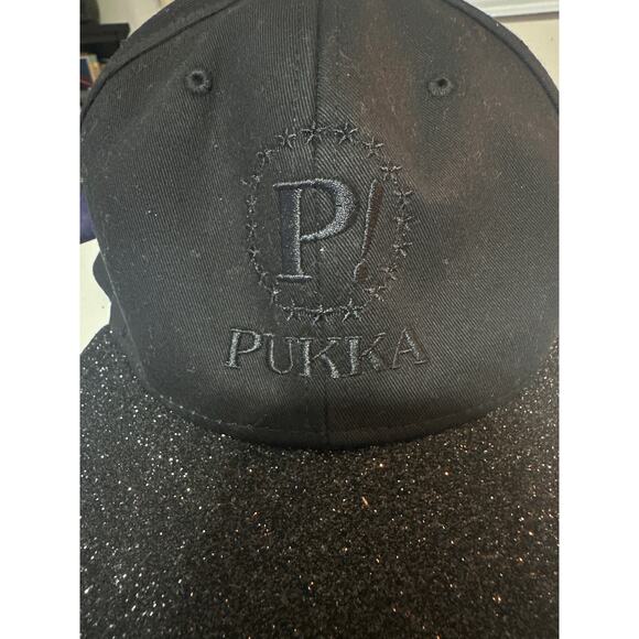 This is a Pit Bull Pukka black snapback hat with a glitter brim. Wore once - Picture 6 of 6